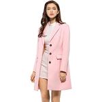 Reduzierte Rosa Allegra K Trenchcoats aus Wolle für Damen Größe S für den für den Winter 