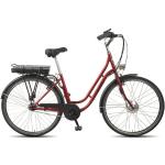 ALLEGRO E-Bike »Boulevard Plus 03 Bordeaux«, 7 Gang Shimano Nexus Schaltwerk, Nabenschaltung, Frontmotor 250 W, rot