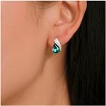 Smaragdgrüne Vintage Quadratische Strass Ohrringe aus Kristall mit Smaragd für Damen 