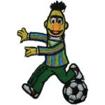 Bert 6,4 cm 9,6 cm Bügelbild Aufnäher Applikation Patch Fußball Ernie und
