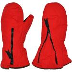 Rote Kinderfäustlinge mit Reißverschluss aus Fleece maschinenwaschbar für Mädchen Größe 3 für den für den Winter 