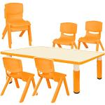 Orange Kindersitzgruppen Matte aus Holz Breite 100-150cm, Höhe 50-100cm, Tiefe 50-100cm 7-teilig 1 Person 