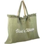 Grüne Damenschultertaschen & Damenshoulderbags aus Canvas mit Handyfach zum Oktoberfest 