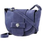 Blaue Trachtentaschen & Dirndltaschen mit Reißverschluss aus Leder mit Handyfach für Damen 