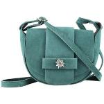 Grüne Trachtentaschen & Dirndltaschen mit Reißverschluss aus Leder mit Handyfach für Damen 