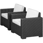 Reduzierte Anthrazitfarbene Keter Lounge Sessel aus Kunststoff Outdoor Breite 50-100cm, Höhe 50-100cm, Tiefe 50-100cm 