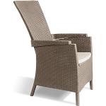 Cappuccinofarbene Moderne Polyrattan Gartenstühle aus Polyrattan Outdoor Breite 100-150cm, Höhe 100-150cm, Tiefe 50-100cm 