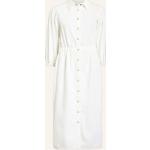Weiße 3/4-ärmelige AllSaints Bio Taillierte Kleider aus Baumwolle für Damen Größe M 