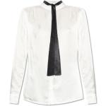Weiße Langärmelige AllSaints Stehkragen Stehkragenhemden mit Knopf für Damen Größe XS 