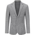 Graue Tweed-Sakkos mit Knopf aus Polyester für Herren Größe 3 XL für den für den Herbst 