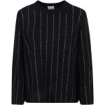 Reduzierte Schwarze Langärmelige Allude Rundhals-Ausschnitt Kaschmir-Pullover aus Wolle für Damen Größe S 