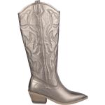 Reduzierte Braune Bestickte Elegante Alma en Pena Cowboy-Boots & Cowboystiefeletten aus Leder für Damen Größe 42 mit Absatzhöhe 5cm bis 7cm 