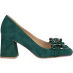 Reduzierte Grüne Alma en Pena High Heels & Stiletto-Pumps aus Leder für Damen Größe 41 mit Absatzhöhe 7cm bis 9cm 