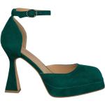 Reduzierte Grüne Alma en Pena Karree High Heels & Stiletto-Pumps mit Schnalle aus Leder für Damen Größe 41 mit Absatzhöhe über 9cm 