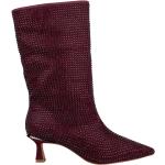 Reduzierte Rote Alma en Pena Spitze High Heel Stiefeletten & High Heel Boots aus Leder für Damen Größe 36 mit Absatzhöhe 5cm bis 7cm 