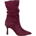 Reduzierte Rote Elegante Alma en Pena Spitze High Heel Stiefeletten & High Heel Boots aus Leder für Damen Größe 40 mit Absatzhöhe 7cm bis 9cm 