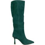 Reduzierte Grüne Alma en Pena Spitze High Heel Stiefeletten & High Heel Boots aus Leder für Damen Größe 35 mit Absatzhöhe 7cm bis 9cm 