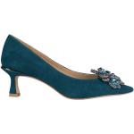 Reduzierte Blaue Alma en Pena Spitze High Heels & Stiletto-Pumps aus Leder für Damen Größe 37 mit Absatzhöhe 5cm bis 7cm 