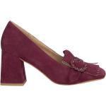Reduzierte Rote Alma en Pena Karree High Heels & Stiletto-Pumps aus Leder für Damen Größe 40 mit Absatzhöhe 7cm bis 9cm 