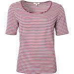 Dunkelrote Gestreifte Kurzärmelige Alma & Lovis Nachhaltige Ringelshirts aus Jersey für Damen Größe XS 