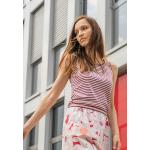 Dunkelrote Gestreifte Alma & Lovis Bio Nachhaltige Ringelshirts aus Jersey für Damen Größe XS 