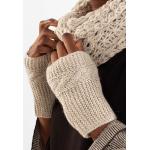 Graue Alma & Lovis Nachhaltige Strick-Stulpen aus Alpaka-Wolle für Damen für den für den Herbst 