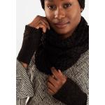 Schwarze Alma & Lovis Nachhaltige Strick-Stulpen aus Alpaka-Wolle für Damen für den für den Herbst 