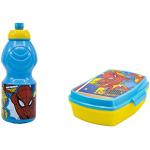 ALMACENESADAN, 5009 – Spiderman Urban Schule – bestehend aus 400 ml Sportflasche und rechteckigem mehrfarbigem Sandwichmaker – wiederverwendbar, BPA-frei