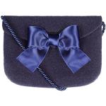 Almbock Trachten-Tasche Lilly in dunkel-blau - Trachtentasche handmade, handgemacht, aus 100% echtem Wollfilz, Tasche mit Schleife