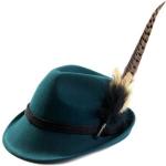 Blaue Unifarbene Casual Almbock Trachtenhüte aus Wolle 58 für Damen Größe L für den für den Frühling 