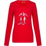 Rote Bestickte Langärmelige Almgwand Damenlongsleeves & Damenlangarmshirts aus Baumwollmischung Größe XL für den für den Frühling 