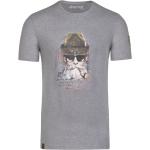 Anthrazitfarbene Casual Almgwand T-Shirts aus Baumwolle für Herren Größe XL 