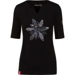 Schwarze Almgwand T-Shirts aus Baumwolle für Damen Größe M 