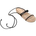 Schwarze Alohas Römersandalen & Gladiator Sandalen in Schmalweite aus Leder für Damen Größe 42 