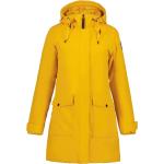Gelbe Icepeak Kapuzenjacken aus Polyester mit Kapuze für Damen Größe XL für den für den Winter 