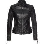 Schwarze Alpenblitz Übergangsjacken aus Leder für Damen Größe XL 