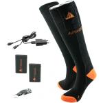 Schwarze Alpenheat Beheizbare Socken aus Baumwolle für Herren Größe 43 