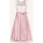 Rosa Alpenherz Leinenkleider mit Reißverschluss aus Baumwolle für Damen Größe S 