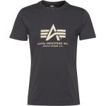 Anthrazitfarbene T-Shirts Metallic aus Baumwolle für Herren Größe XXL 1-teilig 