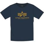Marineblaue T-Shirts Metallic aus Baumwolle für Herren Größe S 1-teilig 