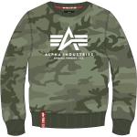 Reduzierte Grüne Camouflage Alpha Industries Inc. Herrensweatshirts Größe S 