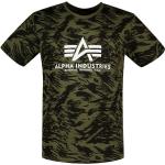 Reduzierte Grüne Camouflage Alpha Industries Inc. T-Shirts für Herren Größe 3 XL 