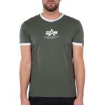 Reduzierte Grüne Alpha Industries Inc. T-Shirts aus Jersey für Herren Größe L 