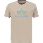 Beige Kurzärmelige Alpha Industries Inc. T-Shirts für Herren Einheitsgröße 