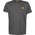 Reduzierte Graue Alpha Industries Inc. Logo T-Shirts für Herren Größe M 