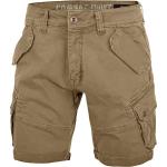 Khakifarbene Alpha Industries Inc. Cargo-Shorts aus Baumwolle für Herren für den für den Sommer 