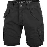 Schwarze Casual Alpha Industries Inc. Cargo-Shorts aus Baumwolle für Herren für den für den Sommer 