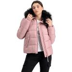Reduzierte Pinke Alpha Industries Inc. Winterjacken aus Kunstfell mit Kapuze für Damen Größe S für den für den Winter 