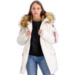 Weiße Alpha Industries Inc. Polar Winterjacken aus Kunstfell für Damen Größe XL für den für den Winter 