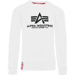 Alpha Industries Herren Basic Pullover Sweatshirt, Weiß, S